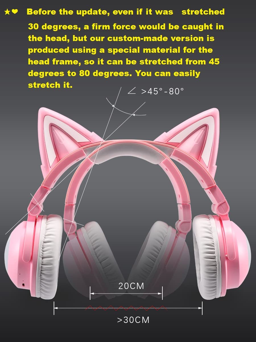 Amazon.com: Axent Wear New Edition Wireless Cat Ear Headphones (12